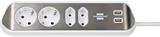 BRENNENSTUHL 1153590420 Tischsteckdose 1 Stück Silber, Weiß Schutzkontakt 1 St.