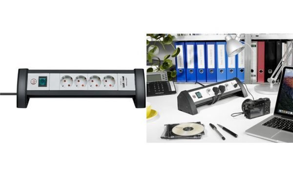 BRENNENSTUHL 1156250534 Steckdosenleiste mit Schalter 4fach Schutzkontakt