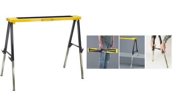 BRENNENSTUHL Falt-Arbeitsbock MB 120 KH, schwarz-gelb standfester Stahlbock, sc