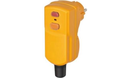 BRENNENSTUHL Schutzkontakt-Winkelstecker Kunststoff mit PRCD 230 V Gelb IP54 Br