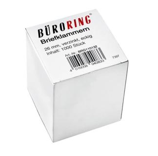 Büroring Briefklammern 26mm/1000 verzinkt spitz-eckig