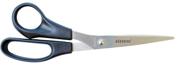 Büroring Büroschere 21cm, für Linkshänder, Edelstahl,
