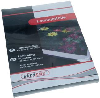 Büroring Laminierfolie, A3, 125mic 