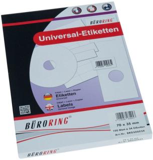 Büroring Etiketten, A4, 70 x 35mm, 2400 Etiketten