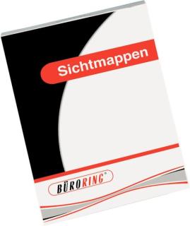 Büroring Aktenhüllen, glatt, transparent, Sichtmappe 120 my