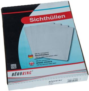 Büroring Aktenhüllen/Sichthüllen genarbt, transparent, Sichthülle
