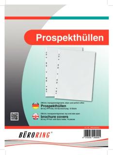 Büroring Prospekthülle A4 PP-Folie 60my genarbt