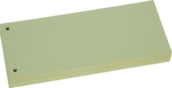 Trennstreifen grün, Sondermaß 105x228mm, 190g/qm Karton, gelocht