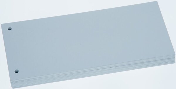Trennstreifen weiß, Sondermaß 105x228mm, 190g/qm Karton, gelocht