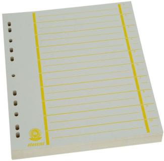 Büroring Trennblätter A4 gelb chamois, farbiger Orgadruck