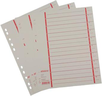 Büroring Trennblätter A4 rot chamois, farbiger Orgadruck