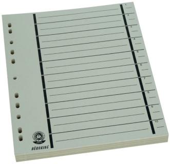 Büroring Trennblätter A4 180g/qm chamois, schwarzer Orgadruck