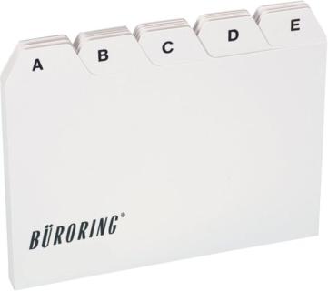 Büroring Leitkarten-Register A4 A-Z, PP-Folie, 25-teilig, weiß