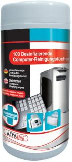 Desinfizierende Reinigungstücher in Spenderdose zur Reinigung von