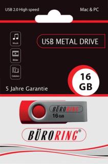 Speicherstick, USB 2.0 mit drehbarer Metall-Abdeckung