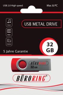 Speicherstick, USB 2.0 mit drehbarer Metall-Abdeckung