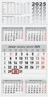 Fünfmonatskalender 30 x 59 cm, Datumsschieber, 1 Blatt / 5 Monate