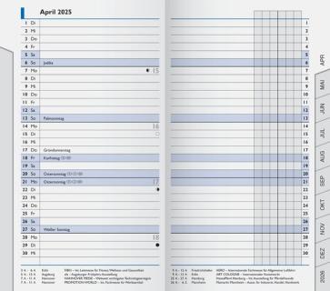 Taschenkalender 9x15cm Einlage 1 Monat/2 Seiten, 32 Seiten,