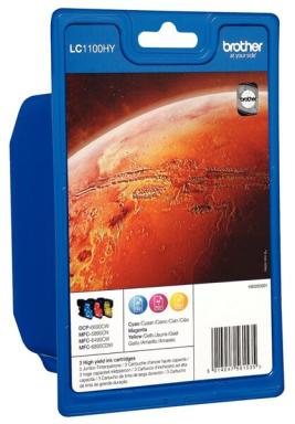 BROTHER LC1100HY Rainbow Pack Gelb, Cyan, Magenta Tintenpatrone