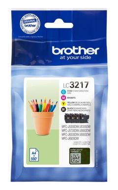 BROTHER LC3217 Value Pack 4er Pack Schwarz, Gelb, Cyan, Magenta Tintenpatrone
