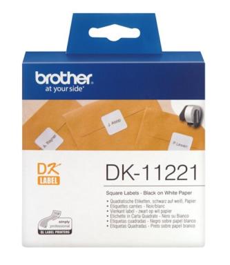 BROTHER Quadratische Etiketten (1000 St./Rolle) weiß 23 x 23mm