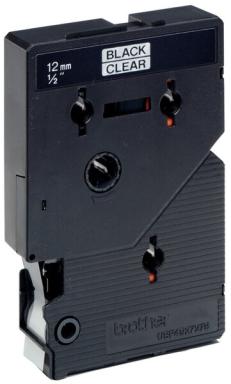 BROTHER TC101 12mm Band farblos/schwarz