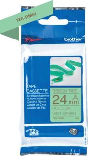 Textilb. P-Touch, 24mm/4mm,grün/gold nicht klebend