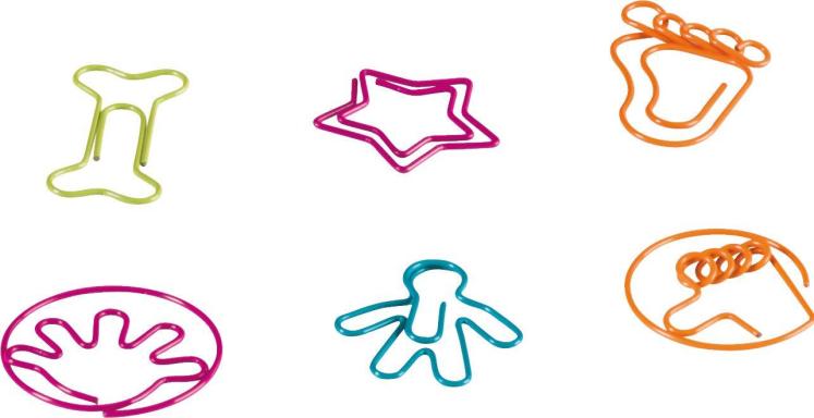 BRUNNEN 24 BRUNNEN Büroklammern farbsortiert Metall; 1 Pack = 24 St.