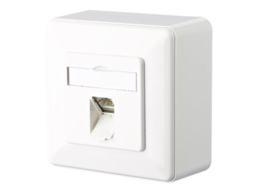 BTR Anschlussdose ISO/IEC Cat.6A E-DAT 1 Port AP reinweiss