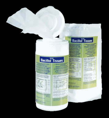 Bacillol Tissues Nachfüllbeutel | 100 Tücher für Dose (Artikel 37125), Flächen-Desinfektionstücher, gebrauchsfertig, aldehydfrei