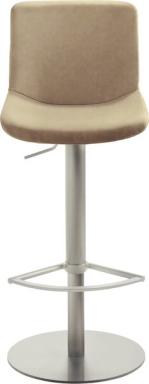 Bar-/Tresenhocker 1387, Gestell Edel- stahl gebürstet,gepolsterte Sitzschale