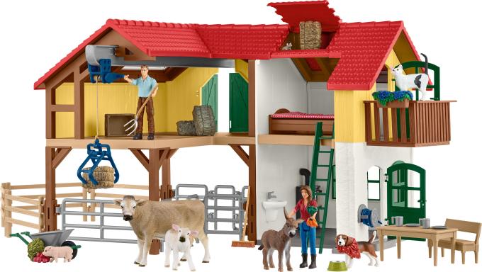 Bauernhaus mit Stall und Tieren, Nr: 42407