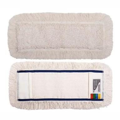 Baumwoll-Polyestermopp "Classic PRO", weiß | 50 cm 70% Edelbaumwolle, 30% Polyester, Aufnahme: Tasche, innen Schlinge, außen Fransen, ca. 220 gramm