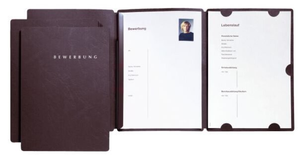 Bewerbungsmappe "Select" schwarz mit Klemmschiene