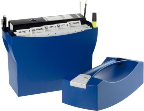 Box Swing f. 20 Hängemappen A4 aus PS blau mit Deckel