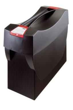 Box Swing f. 20 Hängemappen A4 aus PS schwarz mit Deckel