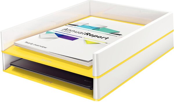 Briefkorb WOW Duo Colour, A4, gelb Maße: 267 x 49 x 336 mm
