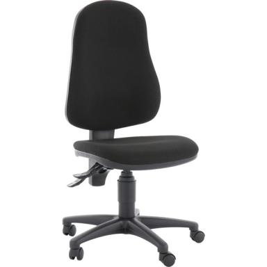 Bürodrehstuhl Point 60 schwarz, ohne Armlehne, Fußkreuz schwarz