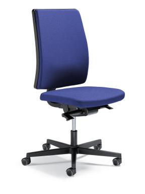 Bürodrehstuhl ecoSIT ohne Armlehnen, Blau