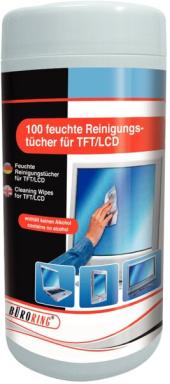 Büroring feuchte Bildschirm- reinigungstücher für TFT/LCD/LED,