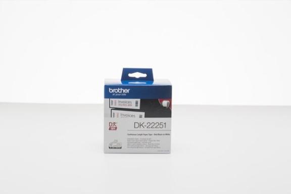 Brother DK-22251 - Schwarz/Rot auf Weiß
