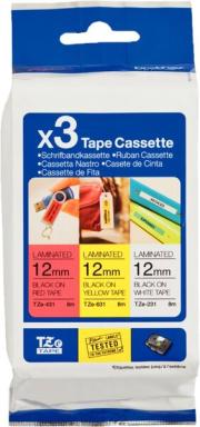 Brother TZE-Multipack 3er TZE231 weiß schwarz