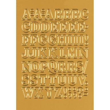Buchstaben 12mm A-Z gold Prismaticfolie 1Bl 1Pack
