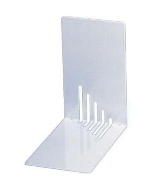 Buchstütze Metall weiß schmal 14x14x8,5cm, 1 Paar