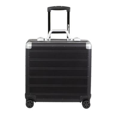 Business Trolley Koffer GEMINI,schwarz 360° Leichtlaufdoppelrollen,Tragegriff