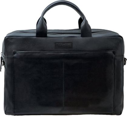 Businesstasche Nomad, Leder, schwarz Tragegriffe, Trolleyband
