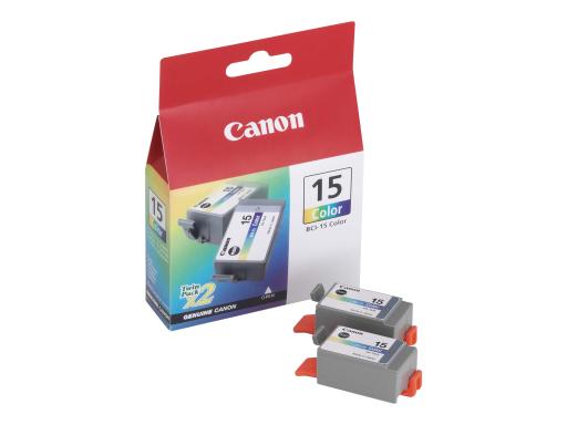 CANON BCI 15 Colour Twin Pack 2er Pack Farbe (Cyan, Magenta, Gelb) Tintenbehält