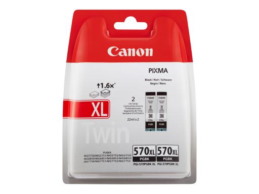 CANON PGI 570PGBK XL Twin Pack 2er Pack Schwarz Tintenbehälter