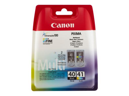 CANON PG 40 / CL 41 Multi Pack 2er Pack Schwarz, Farbe (Cyan, Magenta, Gelb) Ti