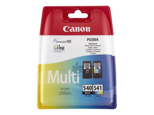 CANON PG 540 / CL 541 Multipack 2er Pack Schwarz, Farbe (Cyan, Magenta, Gelb) T